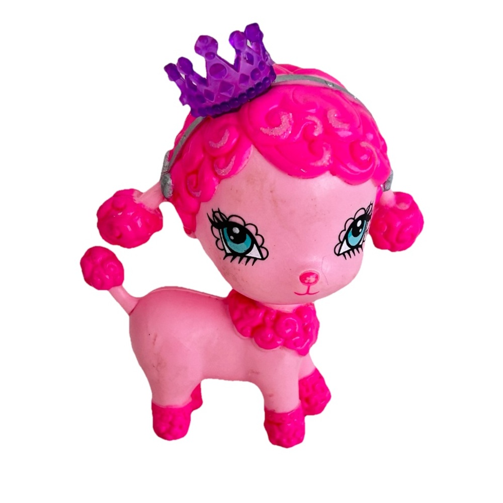Barbie Princess Pet doll Pink Poodle with Purple Crown